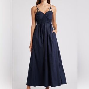 Moon River Cotton Midi Dress